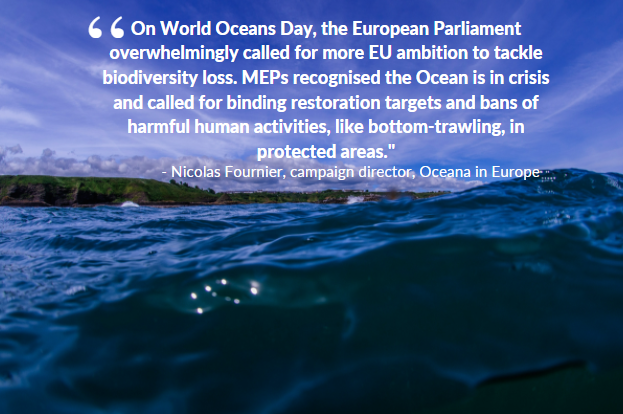 OceanaEurope's tweet photo. Good news: @Europarl_EN just ADOPTED its 2030 #EUBiodiversity Strategy position w/ large majority (515+/90-/86o)! MEPs defended ENVI text 👏 &amp; called for ambitious implementation to save #nature &amp; #ocean
Kudos @cesarluena and all MEPs who defended it! #EPlenary #RestoreNature https://t.co/yEpLvCRRoN