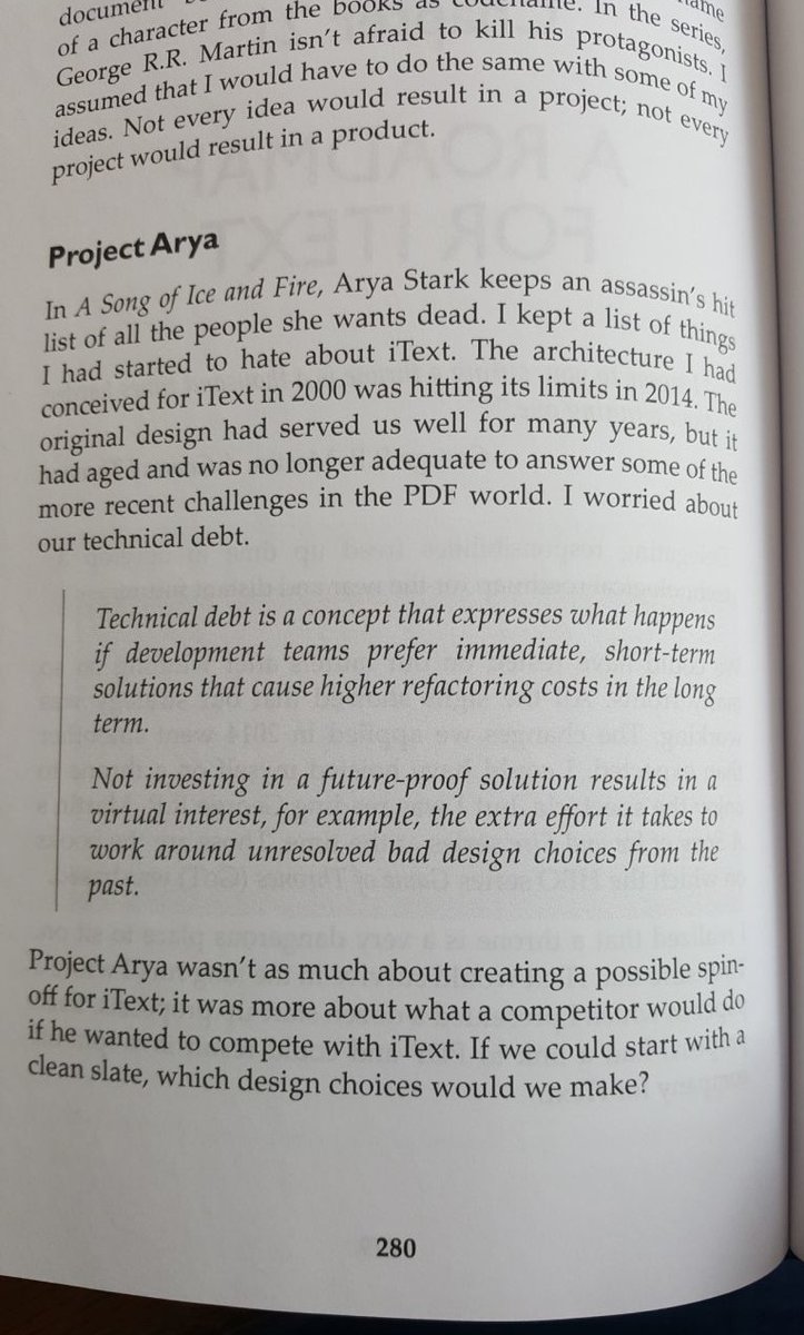 Entreprenerd21's tweet image. What triggered us to rewrite the #FOSS #PDF library #iText from scratch?
Read my book &quot;Entreprenerd: Building a Multi-Million-Dollar Business with Open Source Software&quot; to find out: entreprenerd.lowagie.com

#OpenSource #Business #growthhacking #CTO #strategy #TechnicalDebt