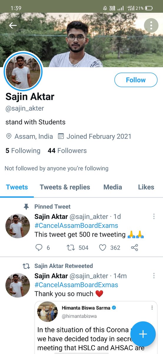sajin_aktar's tweet photo. This is not me, it's a fake id https://t.co/DKczNujOZS