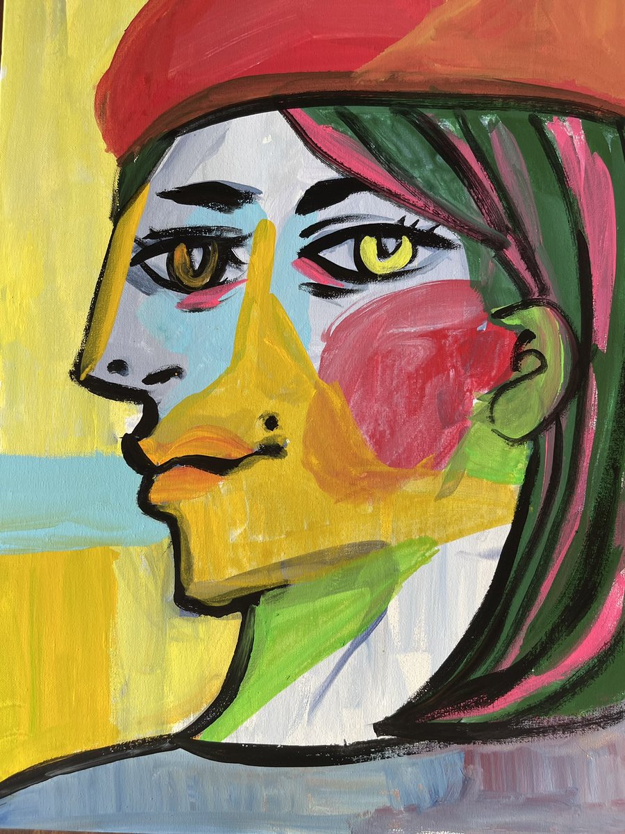 ピカソ風　絵 絵が描けなくてもピカソ風自画像が簡単に描けるようになります〜。騙