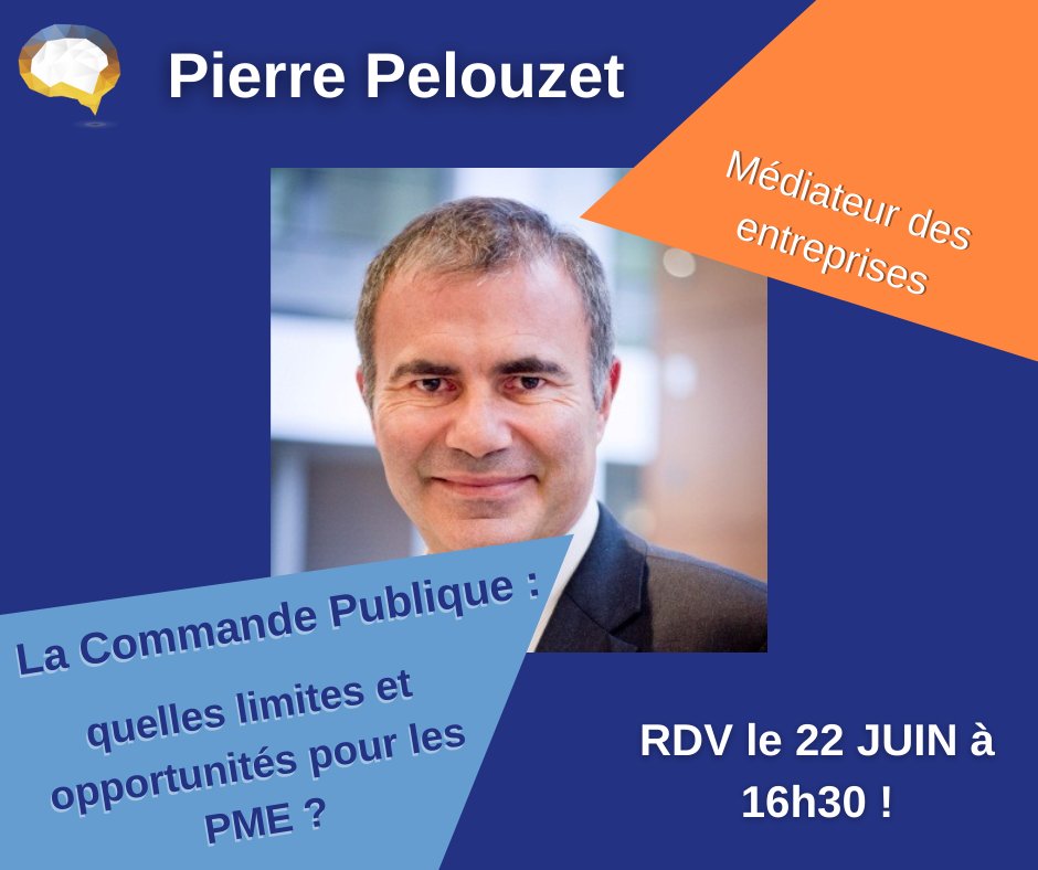 Le mardi 22 juin à 16h30, Retrouvez Pierre Pelouzet, <a href="/MedEntreprises/">Médiateur des entreprises</a>, à notre prochain Dialogue Digital :
La #CommandePublique, quelles limites et opportunités pour les #PME ?

Inscrivez-vous gratuitement à l'#événement ! 👉 ow.ly/6kbl50F6dK7