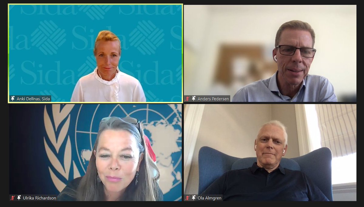 The UN Resident Coordinators Ulrika Richardson, Kosovo; Anders Pedersen, Jordan; and @OlaAlmgren, Myanmar; contributed in a panel with Anki Dellnas to the pre-deployment course by sharing their experiences and insights with the junior professionals to be seconded to the #UN.