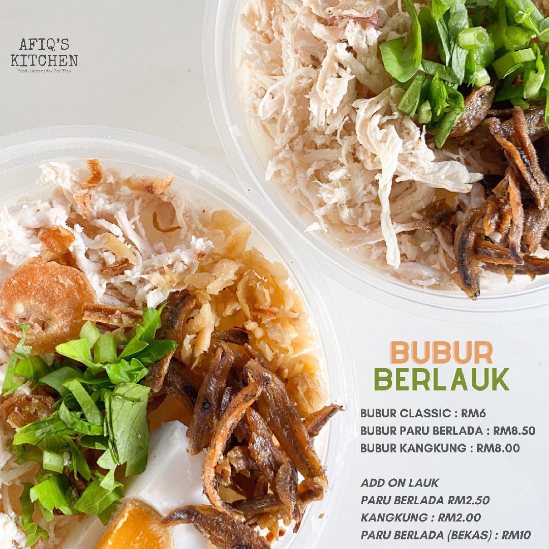 KitchenAfiq's tweet photo. BUBUR BERLAUK 

Siapa yg berminat untuk order esok BUBUR BERLAUK??

Boleh whatsapp link ni ye

https://t.co/yrlGWmaPoa

Mohon jasa baik semua utk #sharerezeki &amp; RT tweet ni ye..terima kasih

#kitajagakita

Cc : @adibahnoor @fedtriyahya @farahkhairuddin @fooddeliverykl https://t.co/NhilXJ7TzE