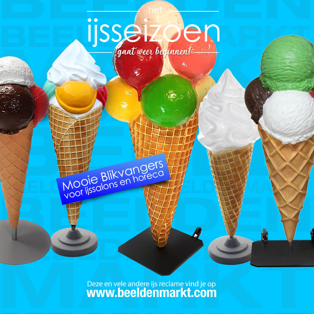 De terrassen zijn weer open. En er mag weer gewinkeld worden. Val met onze mega blikvangers al van ver op bij het winkelend publiek. Ideale reclame voor ijssalons, ijskramen, horeca en foodtrucks. #ijs #ijsco #schepijs #ambachtelijkijs #italiaansijs #softijs #gelato #ijssalon