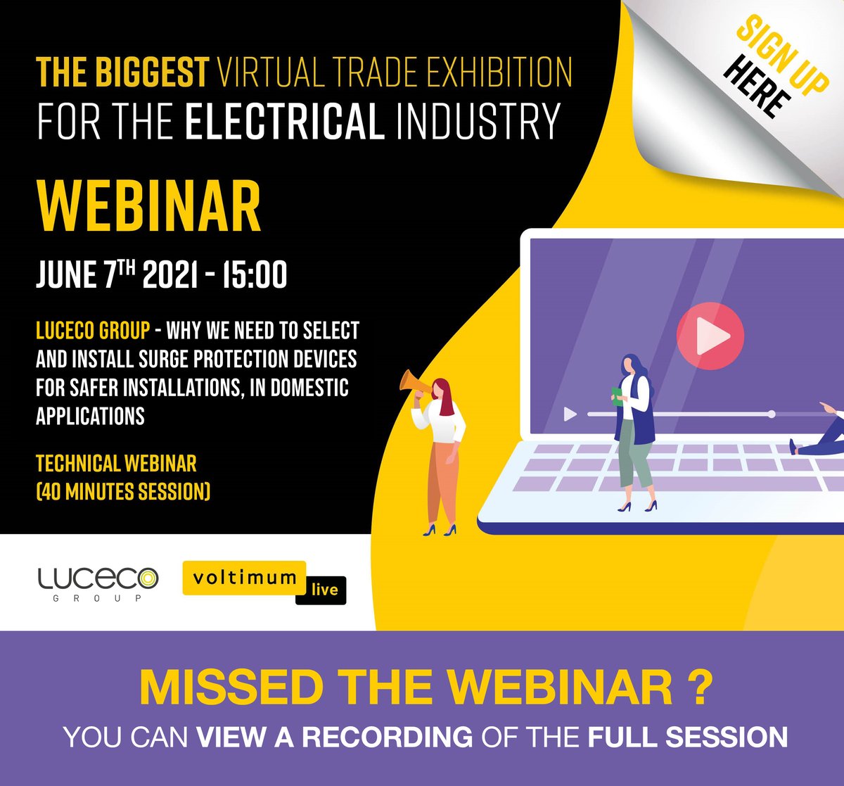 Lucecogroup's tweet photo. If you missed our Voltimum Live webinar yesterday ... a recording is now available to view at our Voltimum Live stand.

Register to access the event below, visit our stand and click on the laptop to see the webinar:

https://t.co/Faspzpis6u https://t.co/Qt0tt6Ib1S