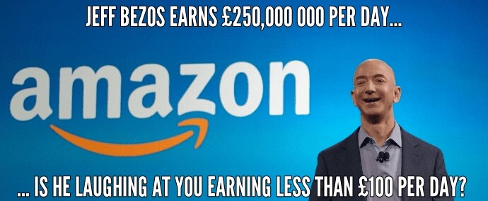 amazon_billy's tweet image. What's your view on  @JeffBezos 

His workers earn him  £250,000 per day 

Is he laughing at   workers who earn less than £100 a day?

Join the campaign #ActionOn Amazon  

actiononamazon.org