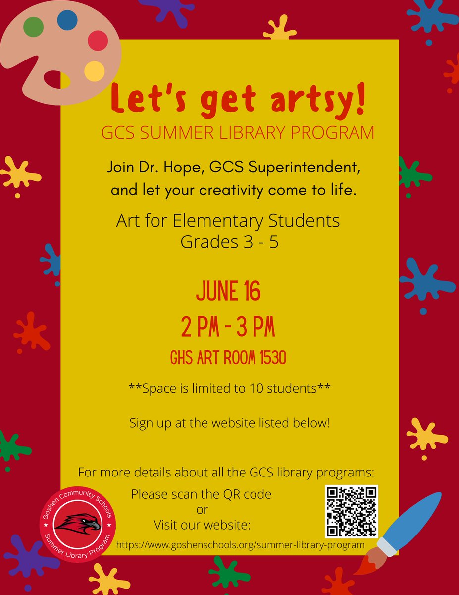 GoshenSchools's tweet photo. GCS Summer Library Program Event https://t.co/dt5PY7fSDf