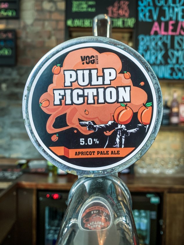 Pairs beautifully with your favourite movie references, <a href="/vogbrewery/">VOG Brewery</a>'s Pulp Fiction is a juicy, fruity but not over-sweet pale ale, pouring from our taps now! #lovebeerlovethetap #craftbeer