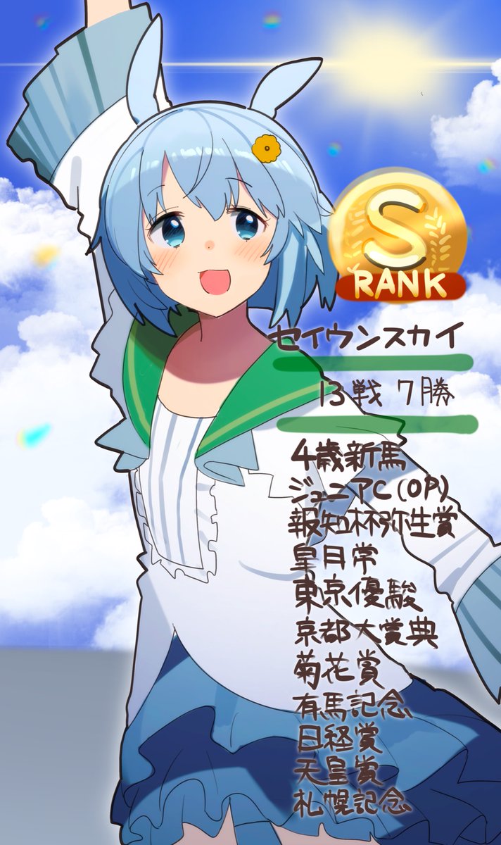 ウグイス宿 Twitterissa セイウンスカイさんおめでとうございます 先んじて当確確率上げるための先行投資祈願イラスト ウマ娘 ウマ娘プリティーダービー