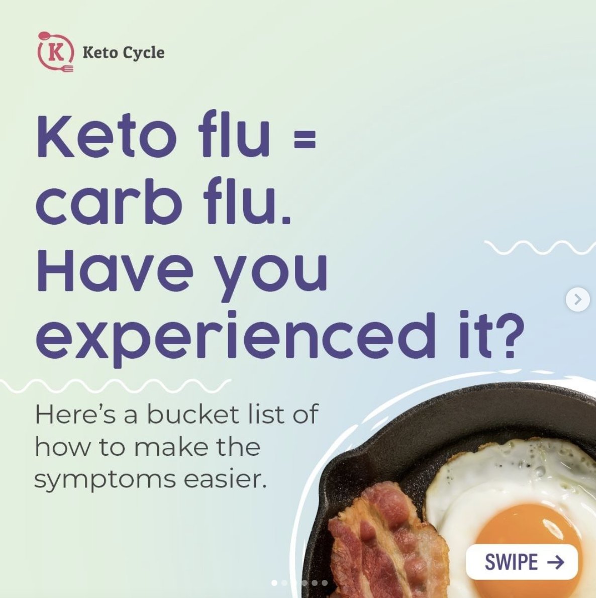 CycleKeto's tweet photo. At the beginning of the keto diet, most people experience the so-called #Keto-Flu, a collection of symptoms that resemble the regular flu. 🤒 There is no need to panic, your body is going through some systematic changes and it needs some time to adjust.⁠ #weightloss #diet https://t.co/Tvn7Stp4Gl