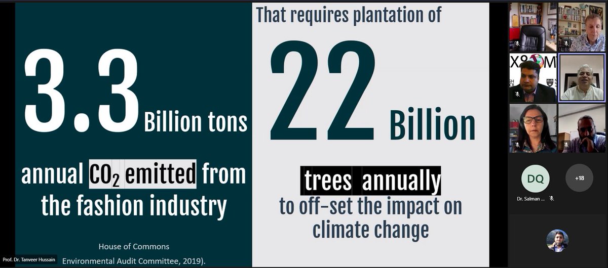 Prof. Dr. Tanveer Hussain <a href="/NationalTextil2/">National Textile University</a> , The Textile sector uses 3.7 billion swimming pools. 3.3billion tonnes C02 that requires 22billion trees annually <a href="/ClimateChangePK/">Climate Change & Environment Ministry Pakistan</a> <a href="/ceeccpide/">Centre for Environmental Economics &Climate Change</a> <a href="/UNEP/">UN Environment Programme</a> <a href="/TEVOnews/">Textile Evolution</a> <a href="/APTMAofficial/">All Pakistan Textile Mills Association</a> <a href="/LifeAtLUMS/">LUMS</a> <a href="/SmedaOfficial/">Small and Medium Enterprises Development Authority</a>