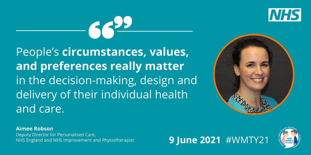 In new blog by @Aimeerobson4, she asks all clinicians, system leaders and healthcare workers to consider how they can introduce one simple question into healthcare practice – “what matters to you?”. 

Read more: 
england.nhs.uk/blog/asking-pa… 
 
#WMTY21 <a href="/WMTYScot/">WMTY</a> 

#PersonalisedCare