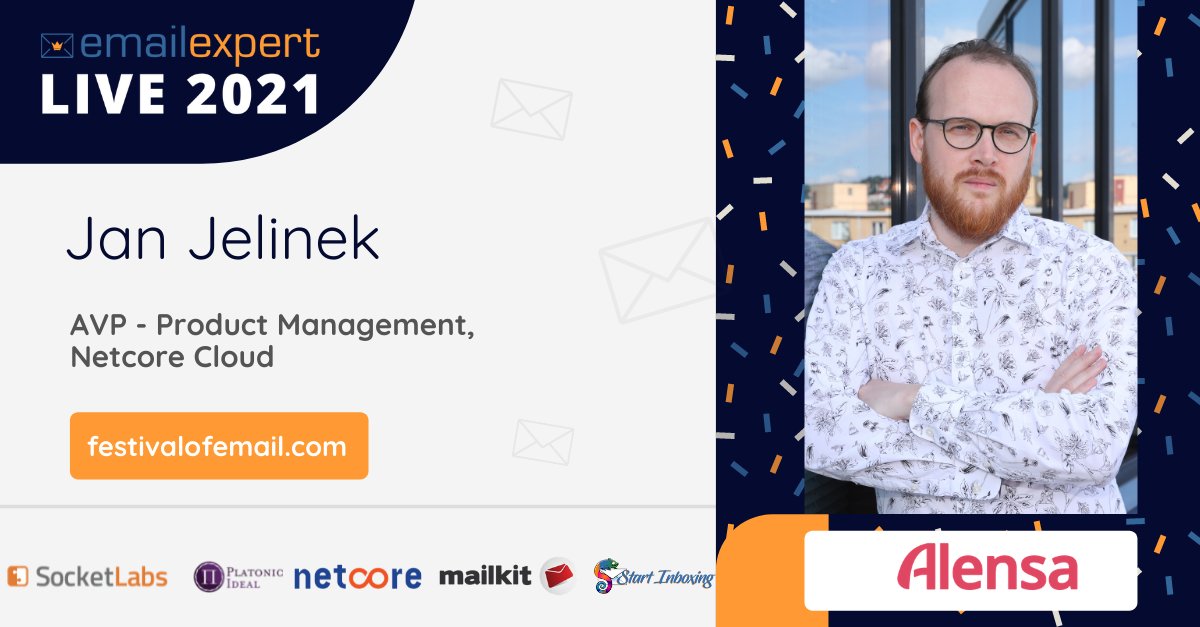 inboxexpo's tweet photo. Jan Jelinek, Marketing Director @Alensa is joining us for the Festival of Email! ๐ ๐ญ ๐ ๐ก๐๐ - Register here: https://t.co/nJrbeka4rq #festivalofemail #emailconference #emailmarketing https://t.co/FyCZt2oQsK