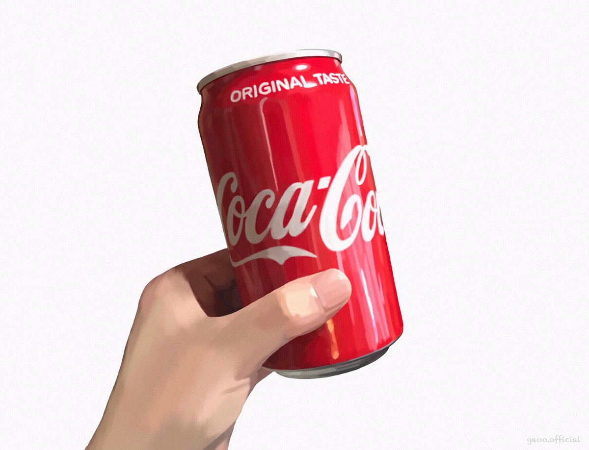「コーラ缶の質感頑張った絵

#イラスト 」|Gaooのイラスト