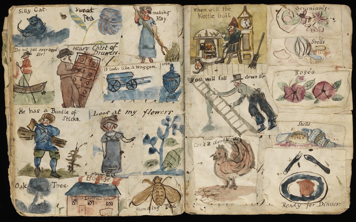 The lively 1819 scrapbook of young Laura Catherine Hannam certainly counts as #somethingcolourful for #IAW2021! #IAD2021