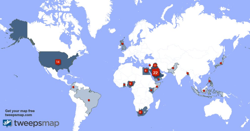 لدي 1 متابعين جدد من كولومبيا خلال الأسبوع الماضي tweepsmap.com/!Ah_k_1