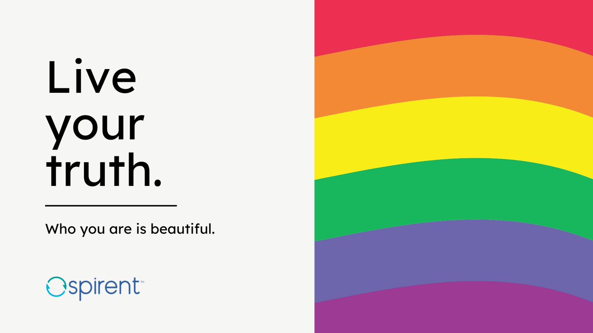 buesnel's tweet photo. Happy Pride Month to everyone in the LGBTQ+ community! I'm proud to be a part of the @Spirent team where everyone is empowered to bring your full, authentic self to work. #spirentcelebrates #pride2021 #beyourself #liveyourtruth https://t.co/tv1eCvF9BB
