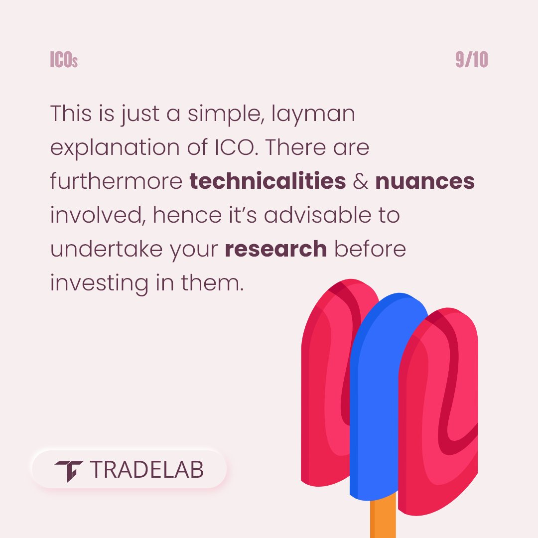 TradelabTech's tweet image. ICO Explanation (3/3):
Read our posts to understand ICO in layman's terms!

#Tradelab #ICO #ICOExplained