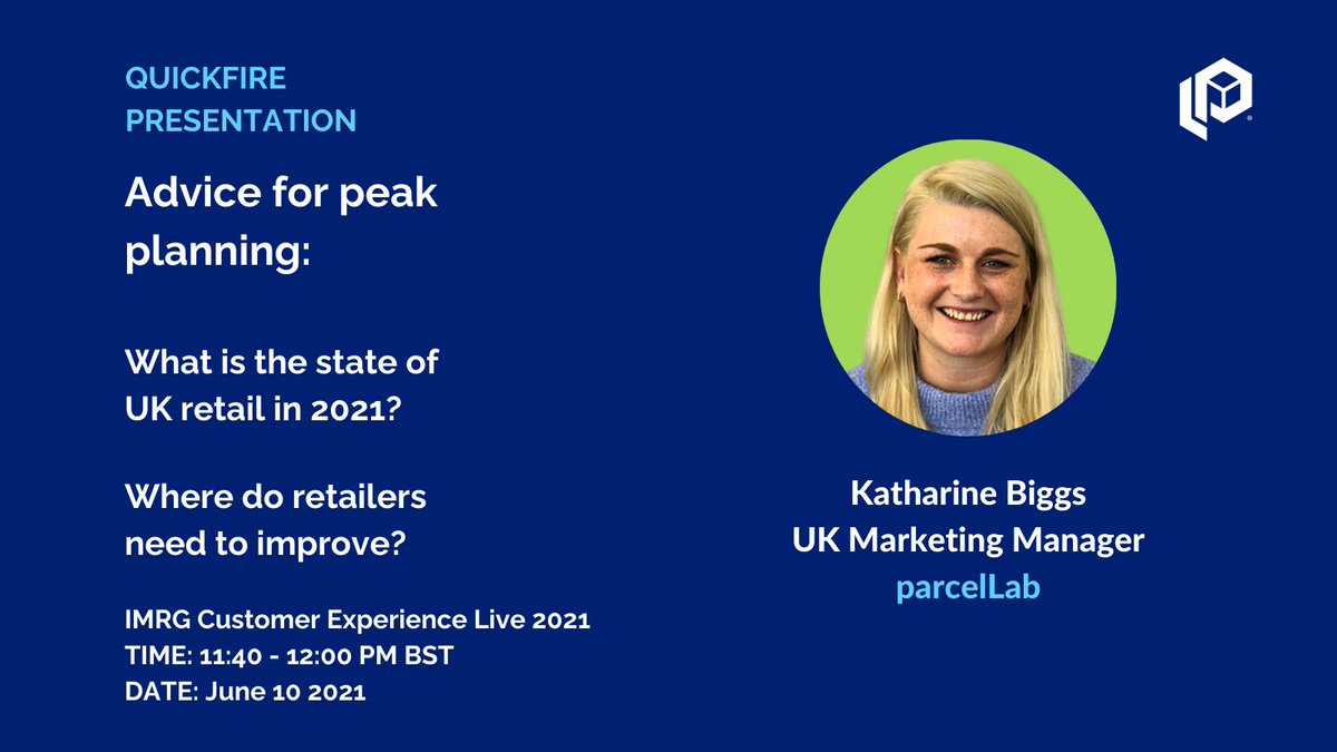 parcellab_en's tweet image. ⚡“What is the state of UK retail in 2021? Where do retailers need to improve?” ⚡

➡️Join tomorrow 11:40-12:00 BST to listen in on expert advice for peak planning. 

➡️Register here: imrg.org/imrg-events/im…

#OperationsExperience #PeakPlanning @imrgupdate