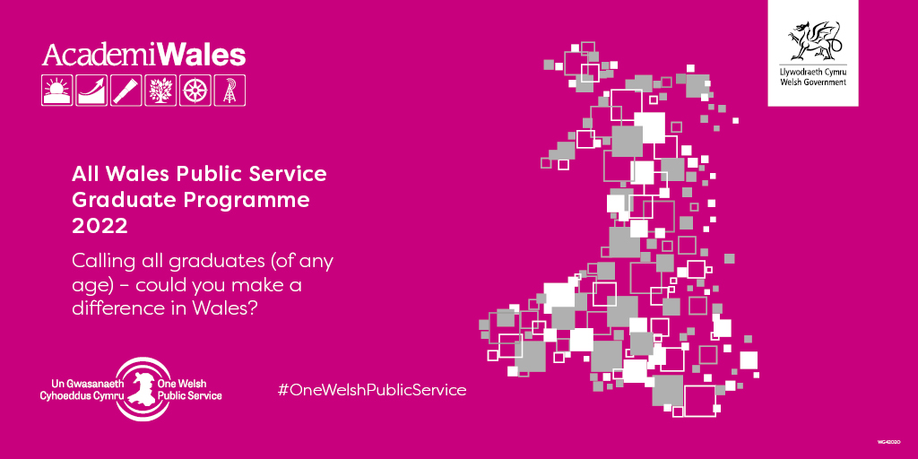 It's back! Our All Wales Public Service Graduate Programme will return for 2022! Applications open at the end of June. Find out more here –  gov.wales/PublicServiceG… #OneWelshPublicService