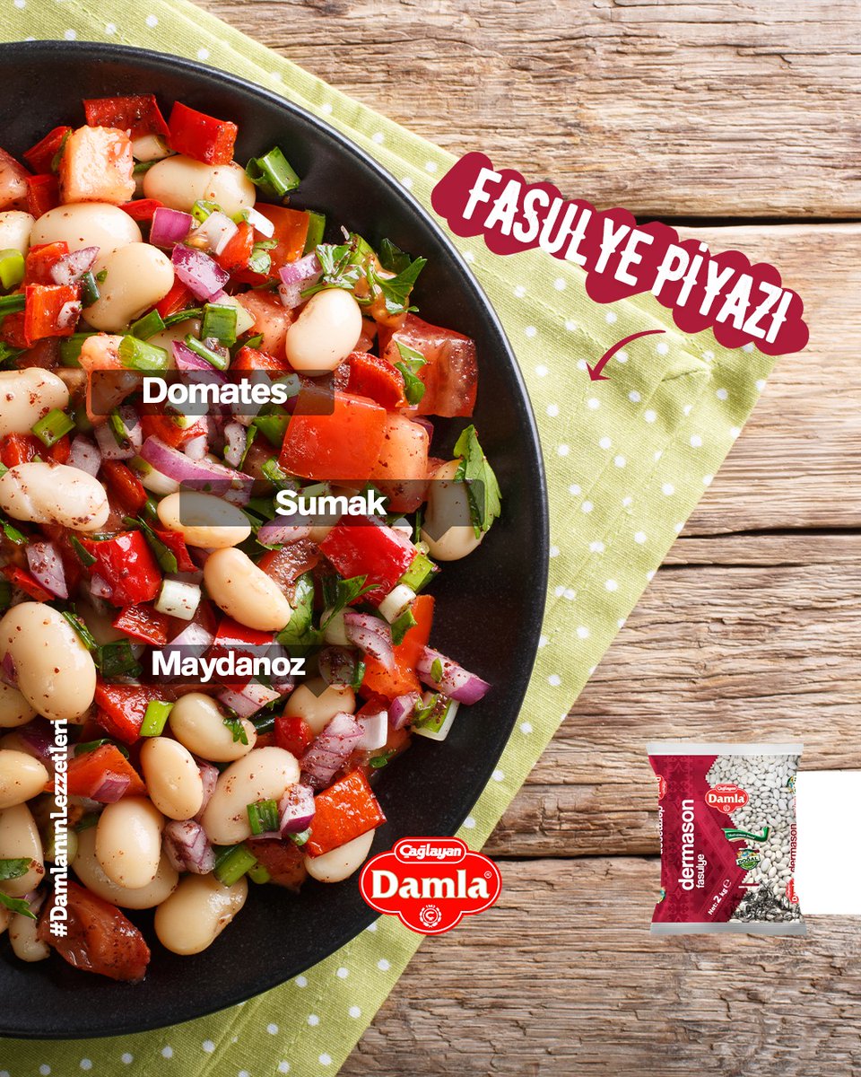 Bu haftanın hafif ve lezzetli tarifi, Fasulye Piyazı... Tarifin detayları için instagram.com/damlabakliyat sayfamızı ziyaret edebilirsiniz. 

#DamlaBakliyat #MutfağınızınDostu #SeninLezzetin #BaşkaBirYol #GüvenilirLezzet #DamlanınLezzetleri #fit  #n11 #trendyol #hepsiburada