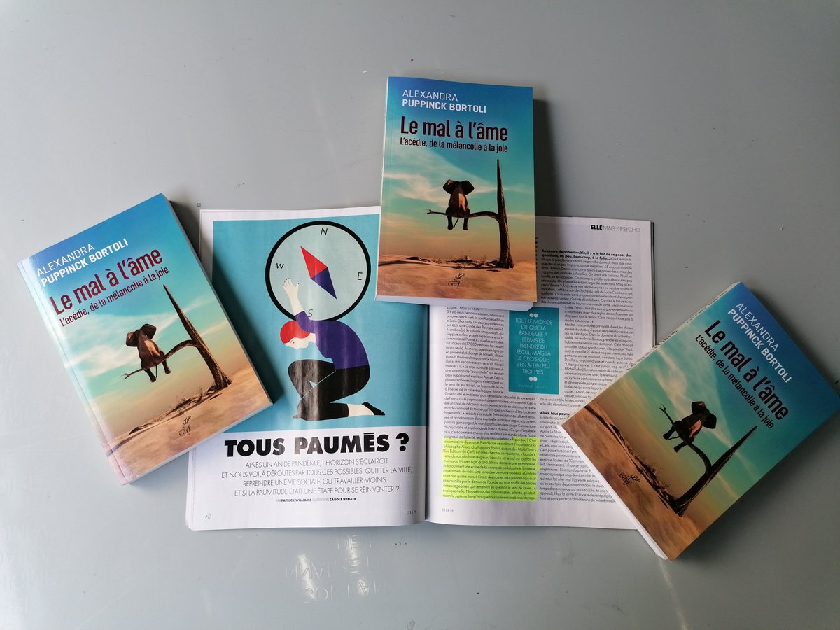 "Le Mal à l'âme. L'acédie, de la mélancolie à la joie" d'Alexandra Puppinck Bortoli <a href="/EditionsduCERF/">Éditions du Cerf</a> est dans le magazine <a href="/ELLEfrance/">ELLE</a>  de cette semaine dans un dossier de <a href="/patrockwilliams/">Patrick Williams</a> sur l'après-pandémie ↘🥳