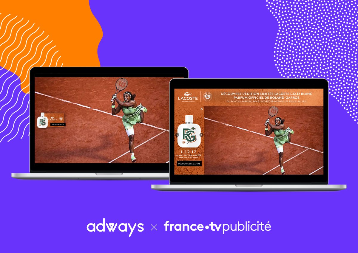 Pour la 3ème année consécutive, <a href="/francetvpub/">FranceTV Publicité</a> fait appel à <a href="/Adways_SAS/">Adways</a> à l'occasion de Roland-Garros. Découvrez les formats InVideo en regardant les directs !

#RolandGarros #InVideo