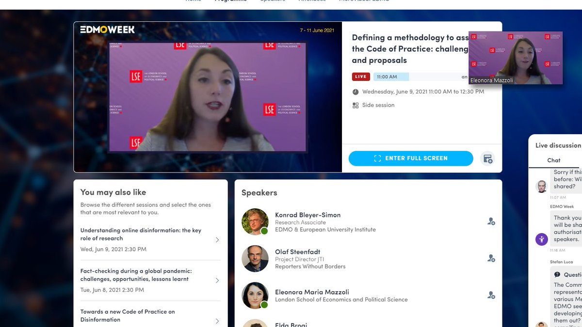 sophia_verza's tweet image. 1/1 #EDMOweek, @EUI_CMPF panel is on! Now @EleonoraMazzoli  is speaking about the need to reasonate deeper on the checks and balances for guaranteeng free expression and editorial independence when speaking of #prioritisation of contents online for tackling disinformation
