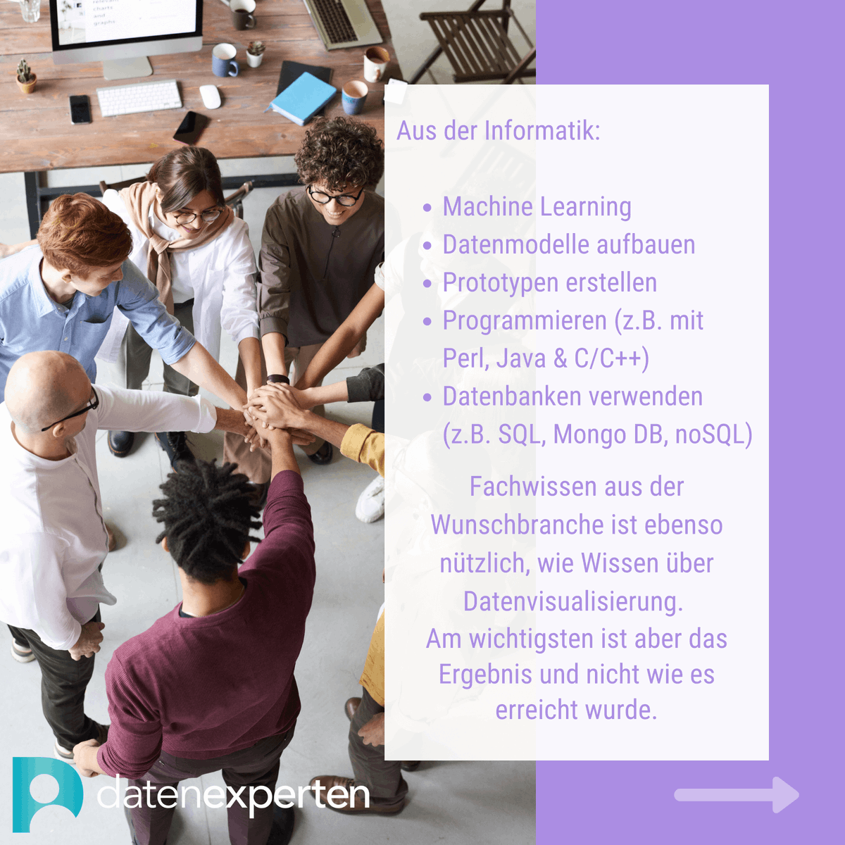 Projektmarktcom's tweet photo. Was sollte man aus dem Studium oder anderweitig mitbringen, um als Data Scientist erfolgreich zu sein? 

https://t.co/sXoNmp11J5

#datenenexperten #machinelearning #softwaredeveloper #freelancer #freelance #freiberufler #freiberuflerin #datascience #datascientist https://t.co/18t5lnaJ0p