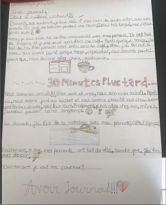 mflteacherwill1's tweet photo. Loving these diary entries from my G7 - their final summative assessments of the year! To say they did them from memory, I'm pretty impressed! 😊
#PasseCompose #MYPFrench #MYP2 #Grade7 #WeRGIS https://t.co/G3R74D0ULn