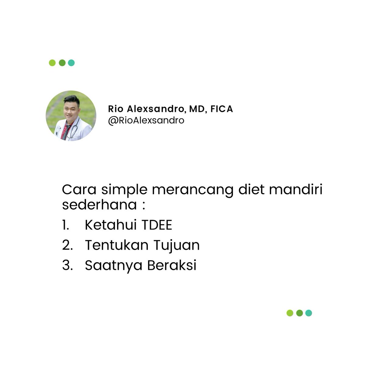RioAlexsandro's tweet photo. Merancang diet sederhana

#diet #dietsehat #kalori #infogizi https://t.co/N07lgV6Xb5