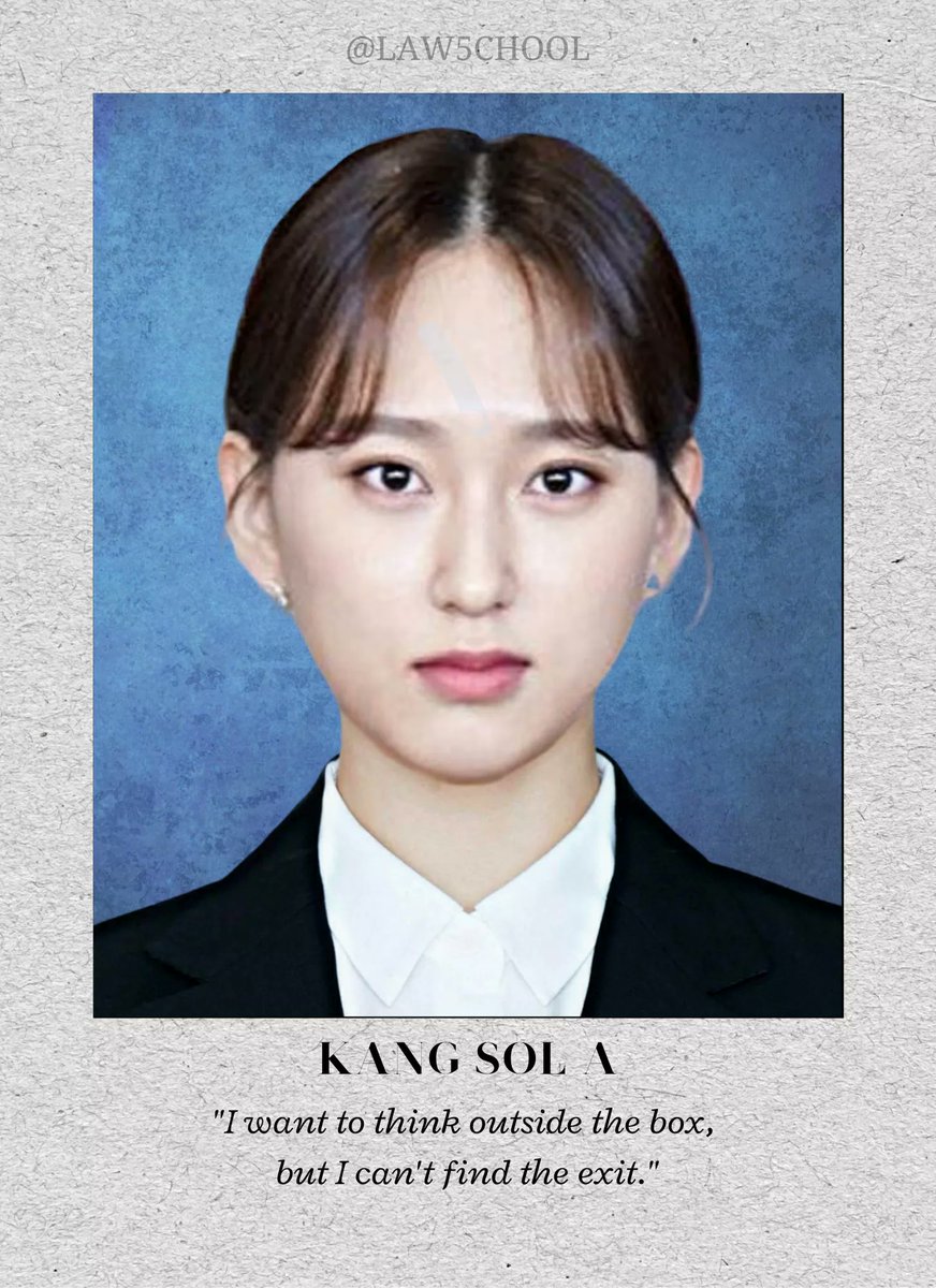 filmsluvr's tweet photo. #LawSchool Squad Yearbook Mottos — A thread; 

1. KANG SOL A
#LawSchoolEp16 https://t.co/eASFHd7nKZ