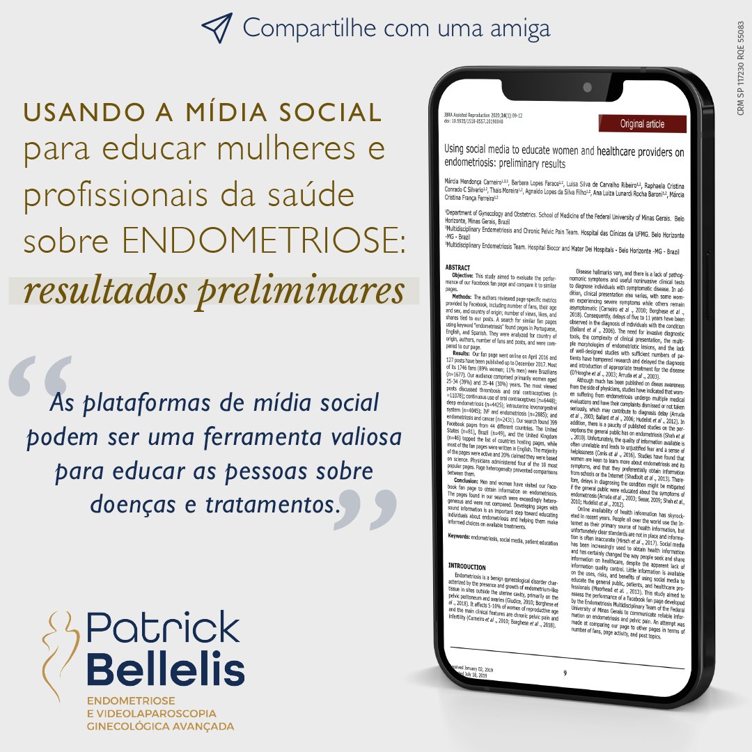 PatrickBellelis's tweet photo. Nas últimas duas décadas, as redes sociais têm sido uma ótima alternativa para a disseminação e compartilhamento de informações e dados  sobre diversos assuntos.

Veja completo no Instagram: @dr.patrickbellelis

-
#DrPatrickBellelis #PatrickBellelis
#SaoPaulo #endometriose https://t.co/iez6bLl4eT