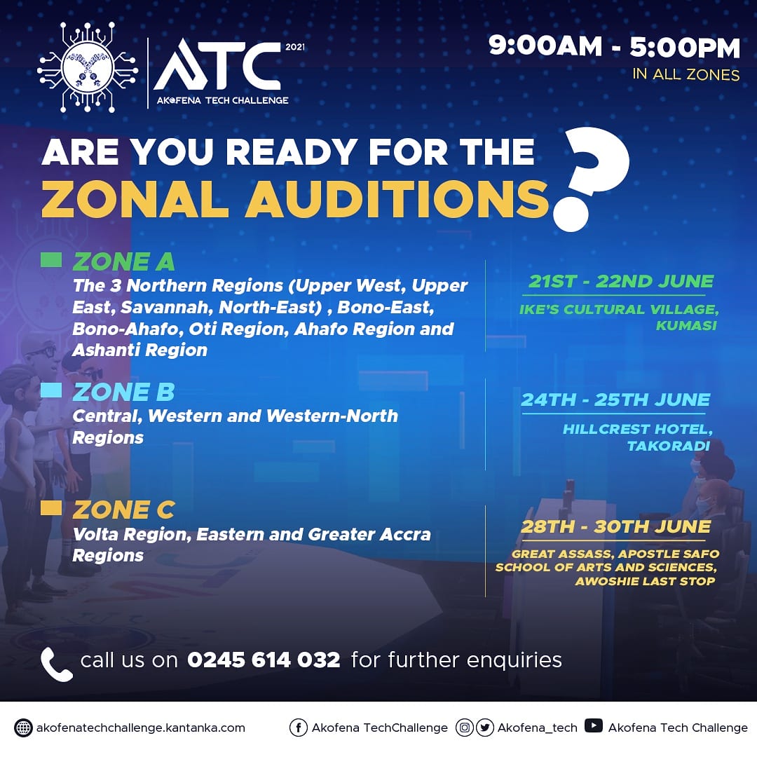 The moment we have been waiting for is here. 

Find details of where to go for your auditions as the gates to your breakthrough opens.

#AkofenaTechChallenge: Unleashing talents, building the future.