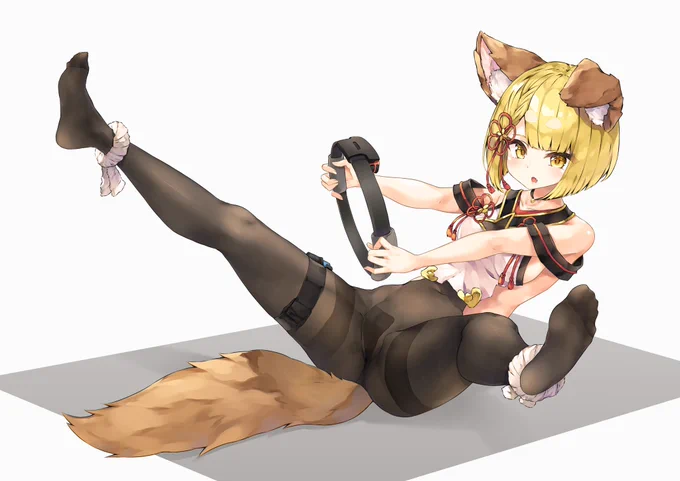団長に新しい鍛練方法を教えてもらったヴァジラ🐕🐾

#グラブル 