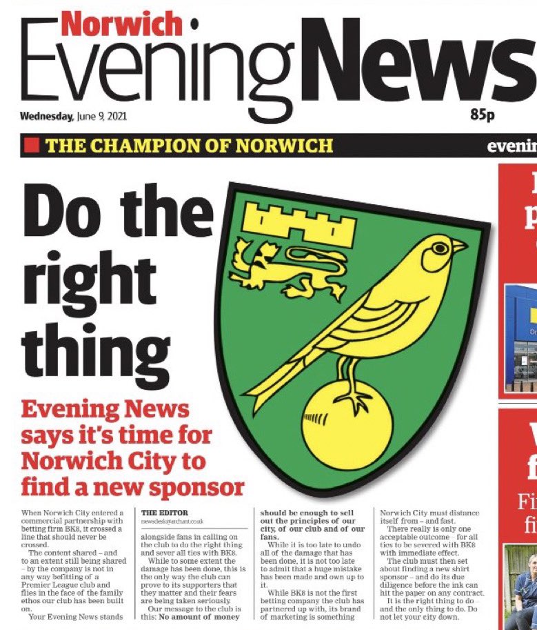 BobRutler's tweet image. The Little Scrimmage with @CGoreham is back tonight. Our shorter summer versions of the show. 

We managed to find a few things to talk about! 

Guest is @David_Powles who discusses a very powerful @EveningNews front page…

Join us on @BBCNorfolk at 6pm.