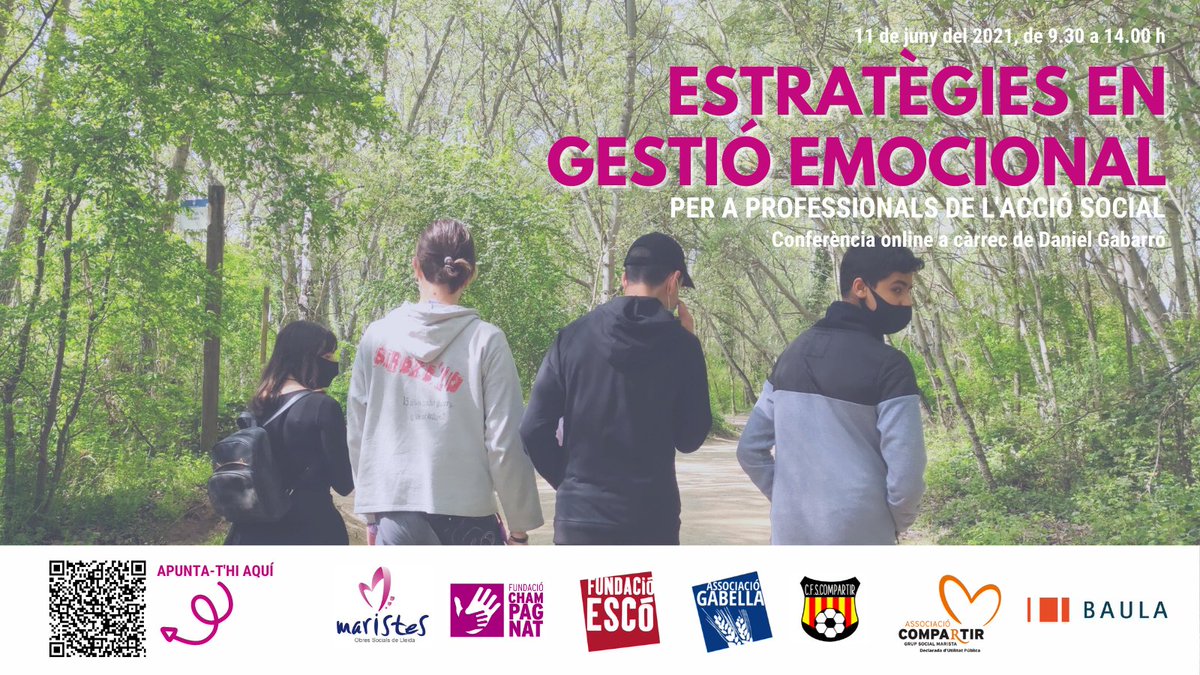 Compte enrere per a la Trobada d'Educadors i educadores de les obres socials #maristes. Aquest cop, organitzada des del <a href="/COCalidoscopi/">Calidoscopi</a> de Lleida. No et perdis la conferència de <a href="/DanielGabarro/">Daniel Gabarró</a> divendres a les 9.30. Si t'hi vols inscriure, pots clicar aquí: forms.office.com/Pages/Response…