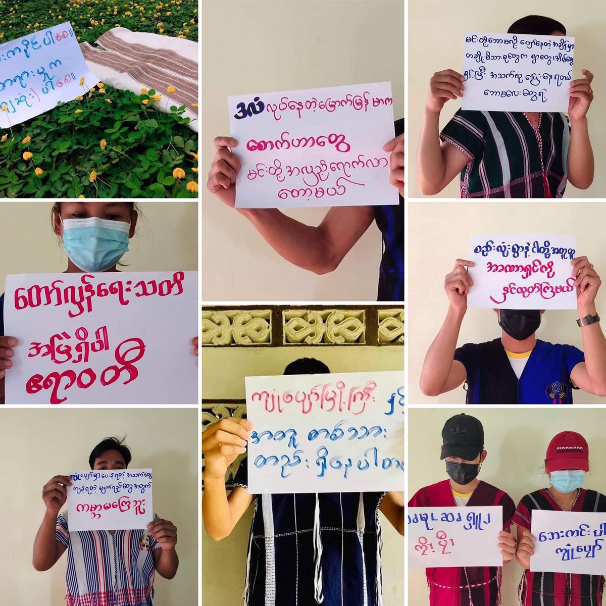 Lwin53559512's tweet photo. On June 9, Karen youths in Irrawaddy Division staged a domestic protest against the terrorist regime.
USELESS ASEAN    #WhatsHappeningInMyanmar #June9Coup #MilkTeaAlliance https://t.co/riBSJKRlLF