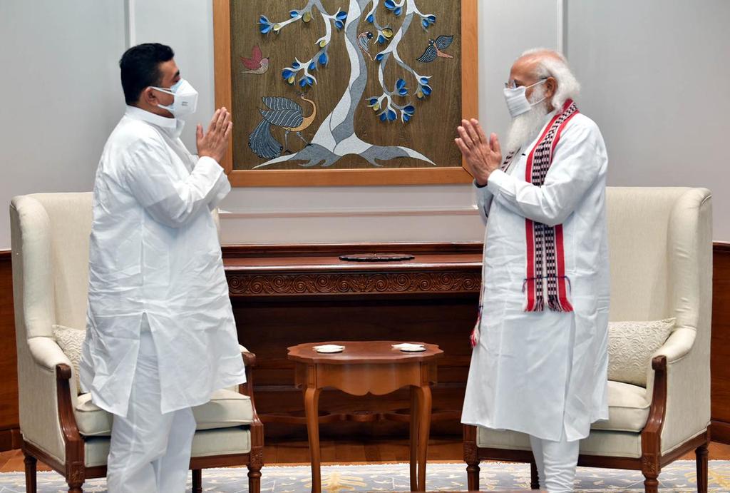 SuvenduWB's tweet image. Blessed to meet the Honourable PM Shri @narendramodi Ji. I thank him for his precious time spared for me.
Detailed discussion took place for almost 45 minutes regarding Bengal and several other political issues. Sought his support and guidance for the development of West Bengal.