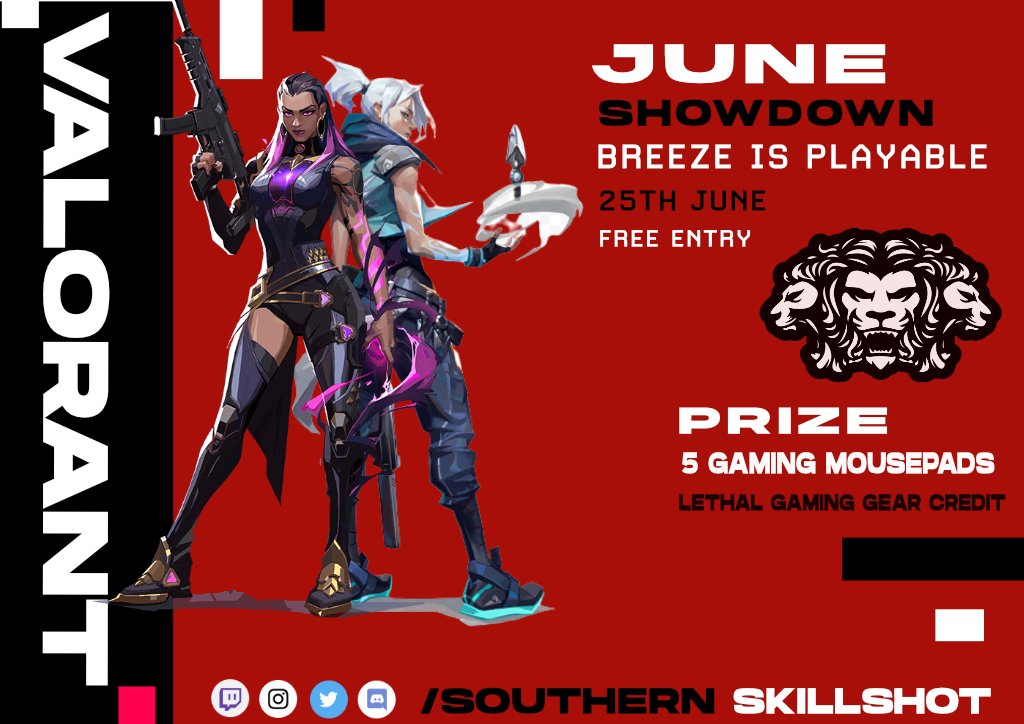 I heard this amazing new vacation spot opened up. Breeze, I think it's called. You should head down there during our #Valorant June Showdown, presented by @andbox_official!

Winners take home mousepads and store credit from @LethalGamingGr!

Sign up now!
🔗andbox.com/tournaments/so…