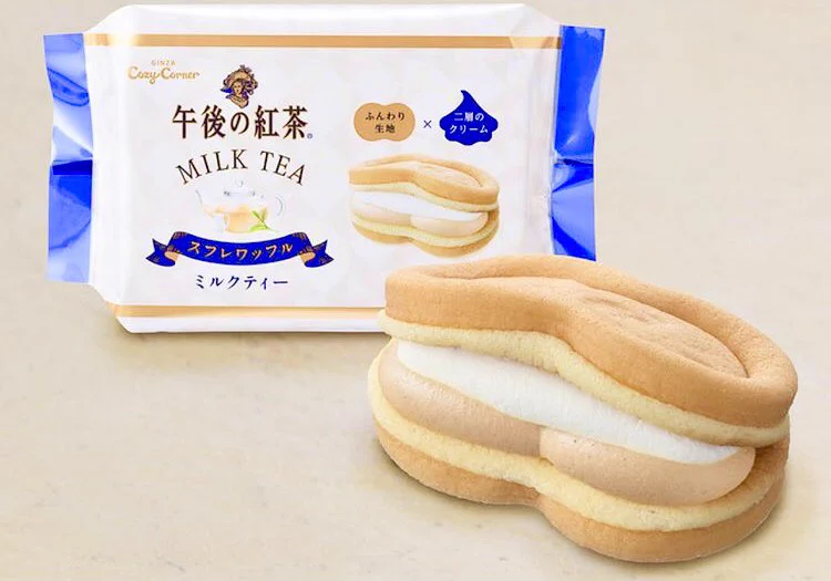 銀座コージーコーナーより「スフレワッフル(午後の紅茶 ミルクティー)」が発売‼