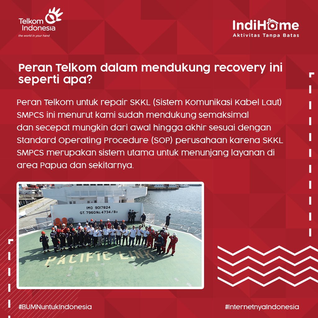 IndiHome's tweet photo. Penasaran gak siapa aja Telkomers yang ikut serta didalamnya dan seperti apa peran mereka?

Hayuukk kita simak ceritanya bareng-bareng 😉

#kabellaut #SMPCS #thankgodimlivingintelkom #DigitalBisa #UntukindonesiaLebihBaik #LearnGrowContribute https://t.co/YoIDzPWOsN