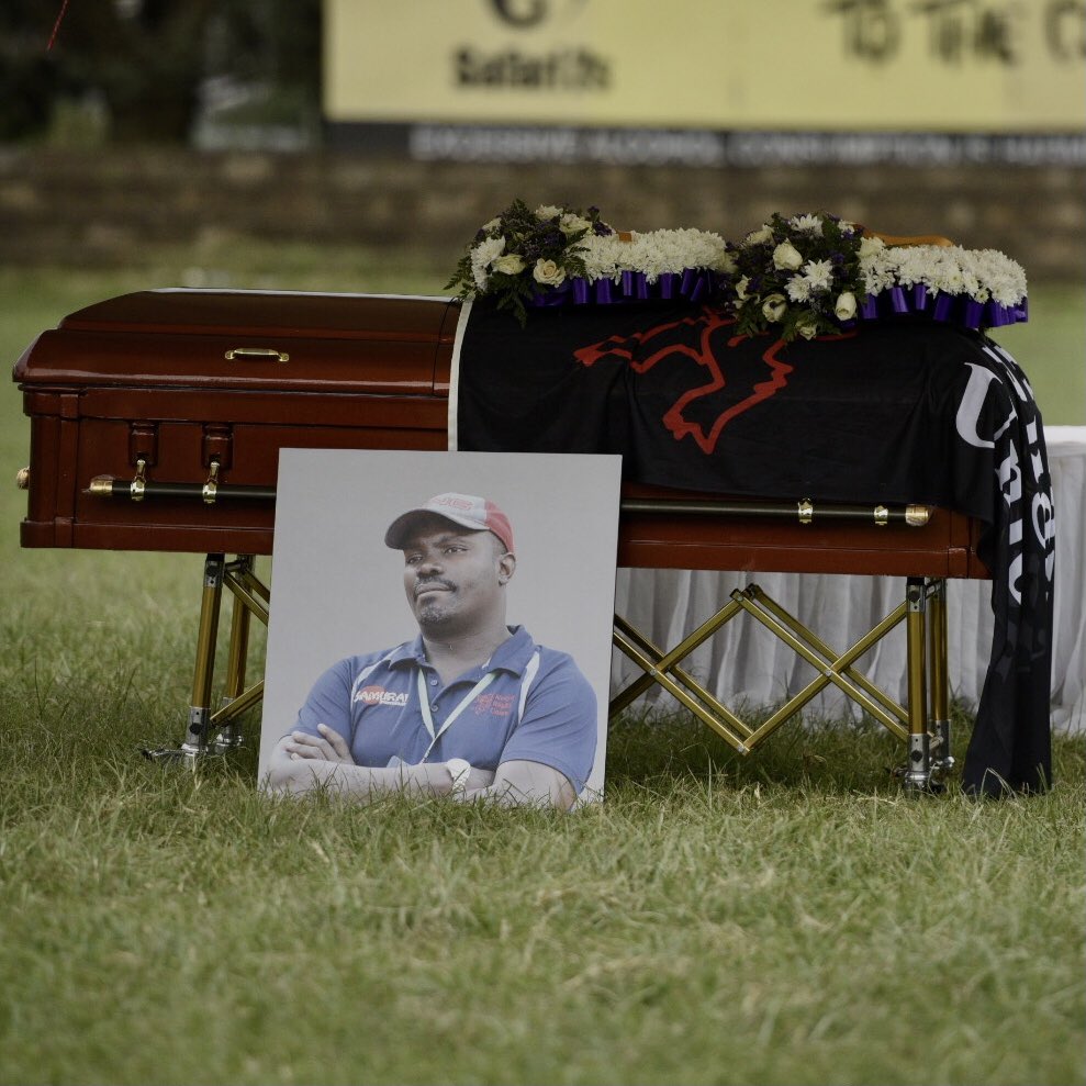 dkwere's tweet photo. We had to bring @benayimba to RFUEA one last time. Travel well legend. #GoWellBenja #RIPBenja https://t.co/ZzjGXutTge