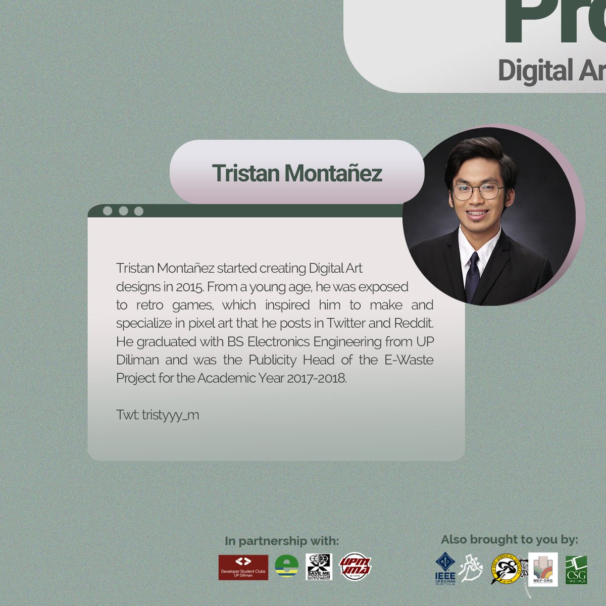 theewasteprojph's tweet photo. We present you the judges of the Digital Art Competition!

Registration is still ongoing and can be accessed through this link: https://t.co/7h66VLJvH5.

To learn more about the contest, you may visit https://t.co/RqC94EnHZI or https://t.co/PdTlOFYu86. https://t.co/GPvDzoAEQp