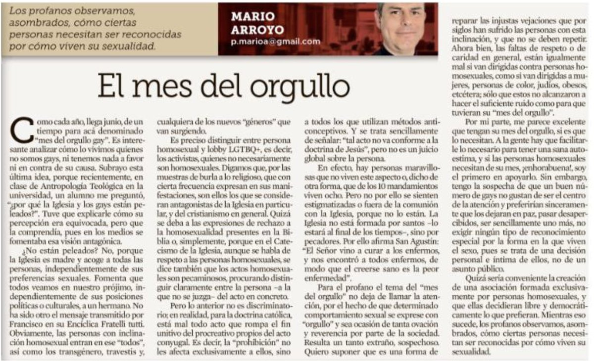 Angel_pc's tweet photo. "Llega junio, de un tiempo acá denominado 'mes del orgullo gay' y es tiempo de hablar de cómo nos sentimos los que no somos gays" 🤦🏾‍♂️ https://t.co/BlQ5q2nVAo