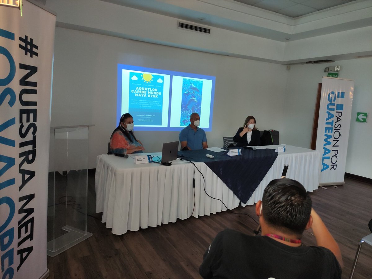manuelchungt's tweet photo. #Aquatlón Todo listo para que comience la conferencia de prensa del Aquatlón Caribe Mundo Maya 875 km.
#Deporte #Sport #Guatemala https://t.co/bgwLV4Kg5f
