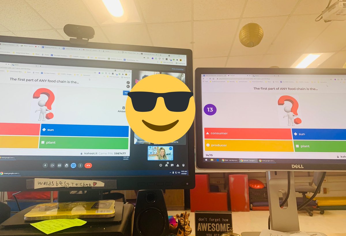 I played <a href="/GetKahoot/">Follow @Kahoot</a> for the first time virtually this year and my kids loved it! Thank you for adding the new features to allow for virtual learning!