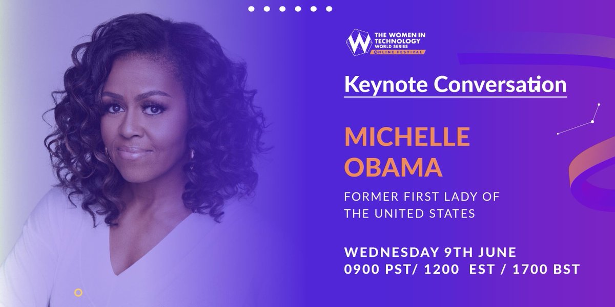 We're so excited to welcome Michelle Obama, former First Lady of the United States, to the #WiTOnlineFestival today for our keynote conversation. Join us for this one-time only broadcast today at 9am PST/12pm EST/ 5pm BST. You don't want to miss this!