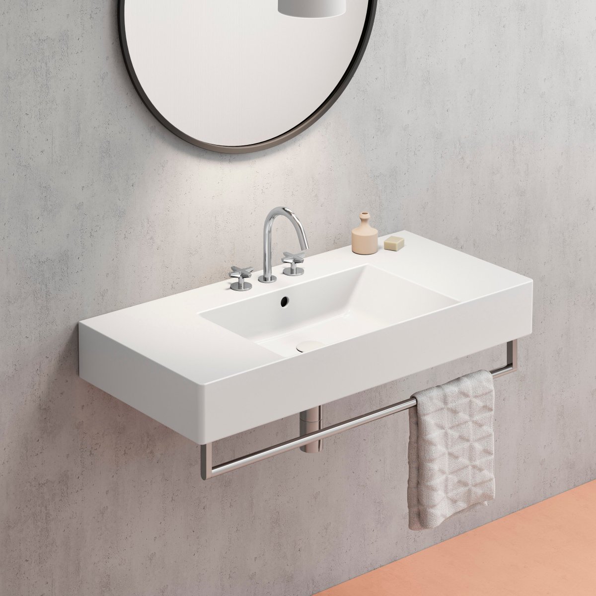 Farmiloe_GSI_UK's tweet photo. Practical and modern - the GSI Kube X basins with side shelves keep bathroom essentials in a convenient location ๐โฑ๏ธ Extraglaze antibacterial glaze ensures surfaces are easy to clean โจ
#interiordesign #bathroom #home #extraspace #smartsink #easyclean https://t.co/sP8u4gDWif