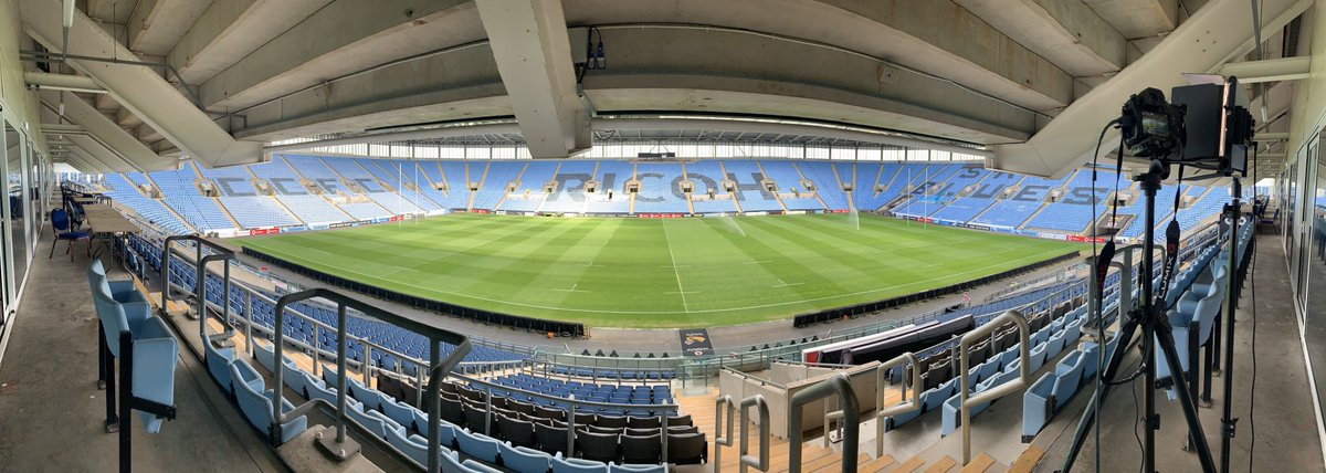 SquirrelPower's tweet image. Filming and streaming live from the @RicohArena in Coventry. The weather is lovely today! ☀️